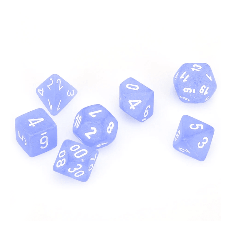 Chessex FROSTED BLUE/WHITE Set Kockica