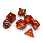 Chessex scarab SCARLET/GOLD Set Kockica