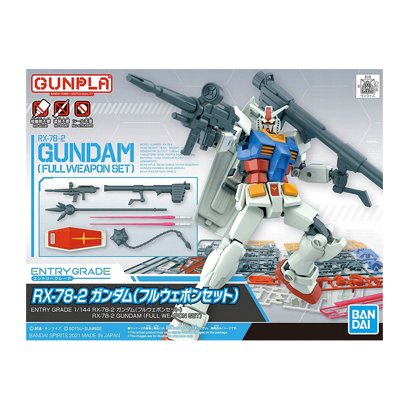 GUNDAM – ENTRY GRADE RX-78-2 GUNDAM (FULL WEAPON SET)