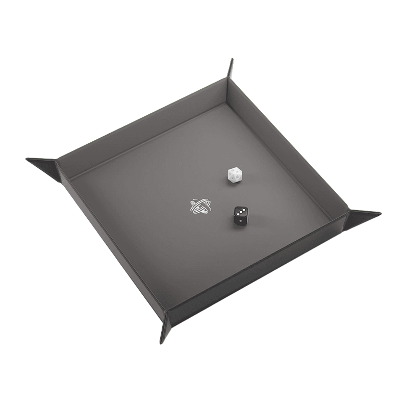 GAMEGENIC MAGNETIC DICE TRAY SQUARE BLACK/GRAY