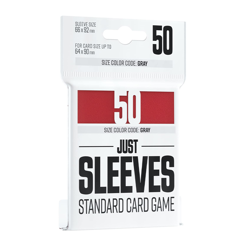 gamegenic just sleeves standard red 50 kom