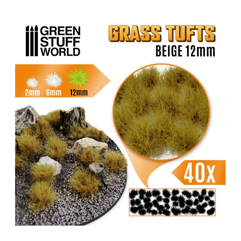 GSW: GRASS TUFTS BEIGE - 12MM XL