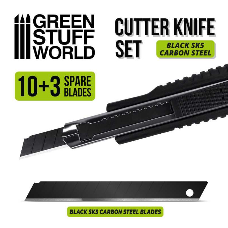 GSW: BLACK HOBBY KNIFE + EXTRA BLADES