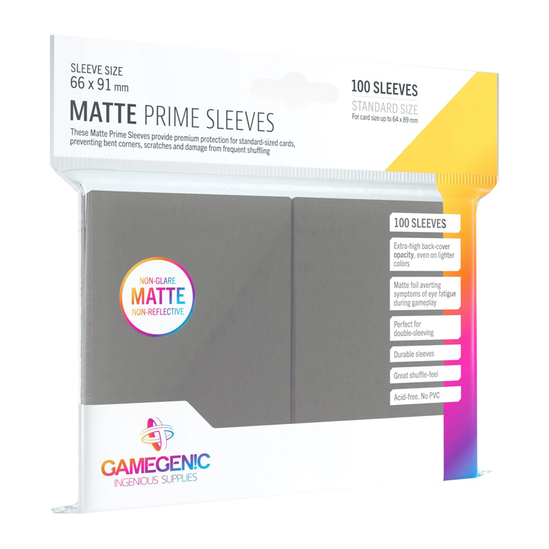 Gamegenic Standard Matte Prime Sleeves dark gray 100 kom