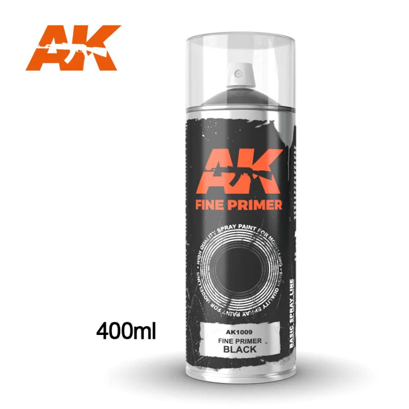 AK: 1009 - FINE PRIMER BLACK SPRAY