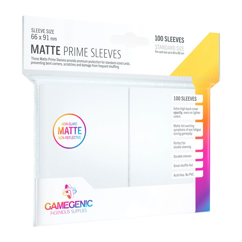 Gamegenic Standard Matte Prime Sleeves White 100 kom