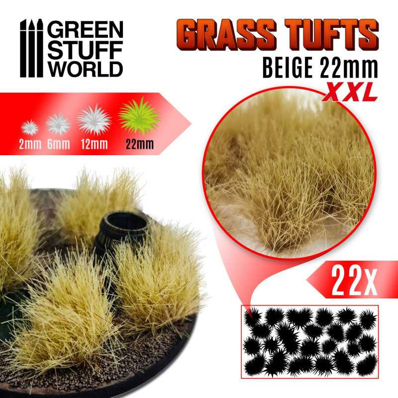 GSW: GRASS TUFTS BEIGE 22MM XXL