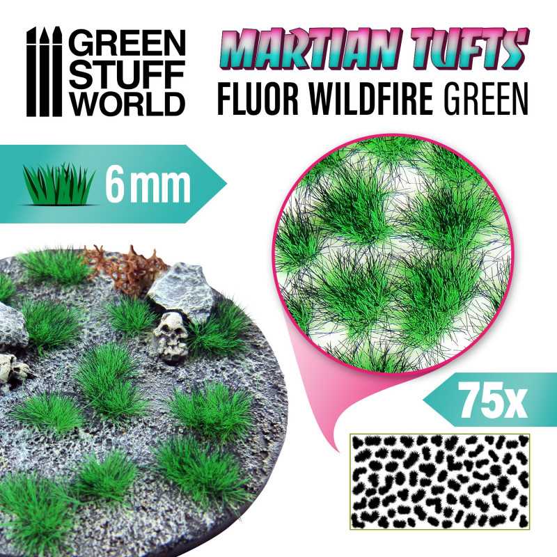 GSW: MARTIAN TUFTS - FLUOR WILDFIRE GREEN 6 MM
