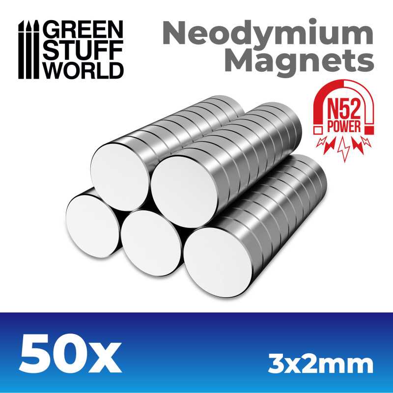 GSW: NEODYMIUM MAGNETS 3X2MM - SET 50 (N52)