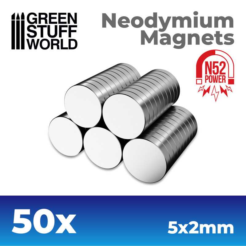GSW: NEODYMIUM MAGNETS 5X2MM - SET 50 (N52)