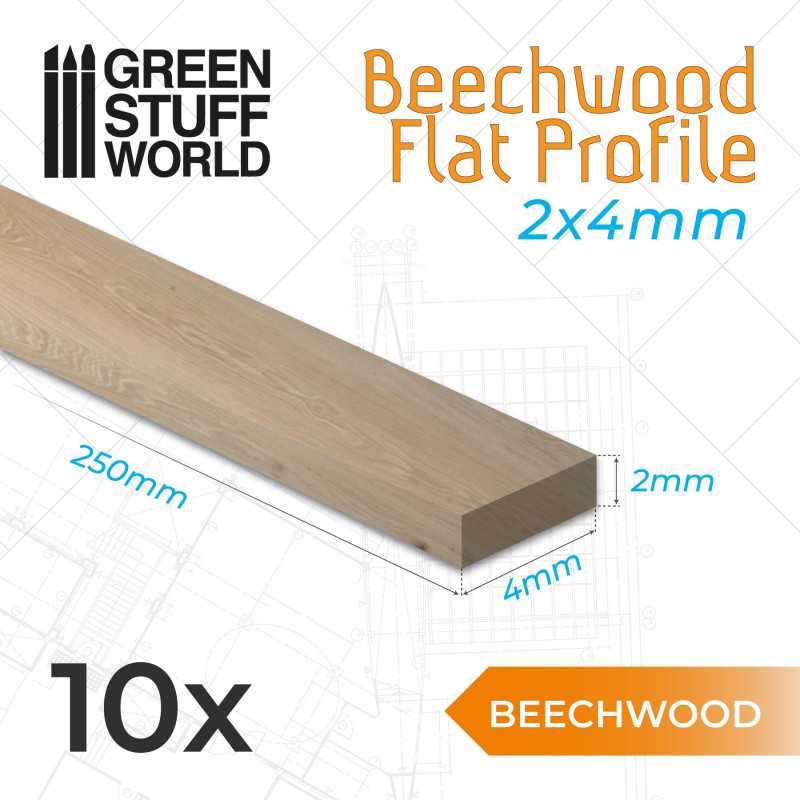 GSW: Beechwood flat profile - 4x250mm