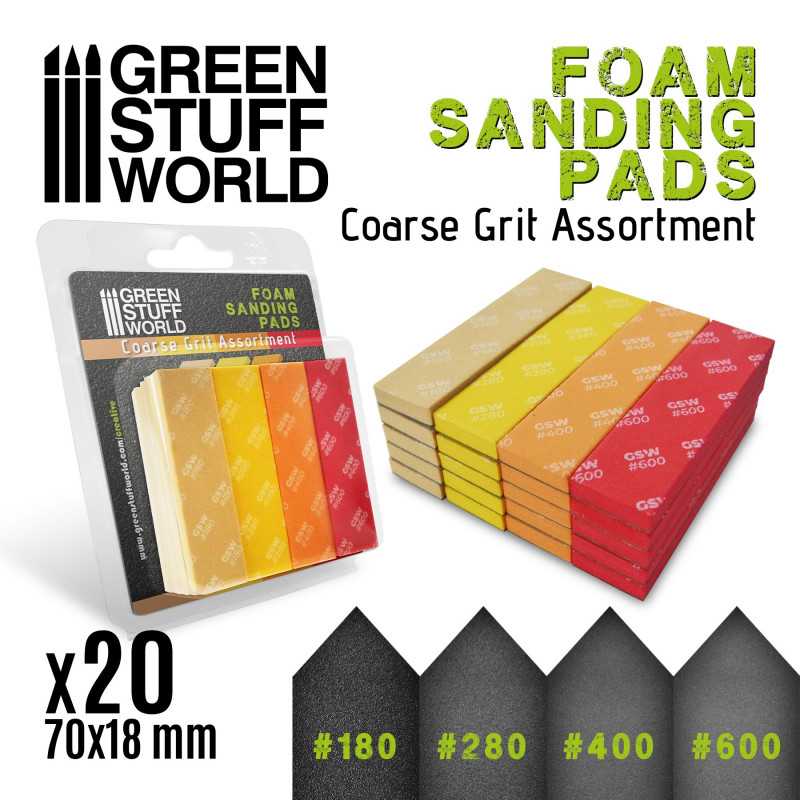 GSW: FOAM SANDING PADS - COARSE GRIT ASSORTMENT