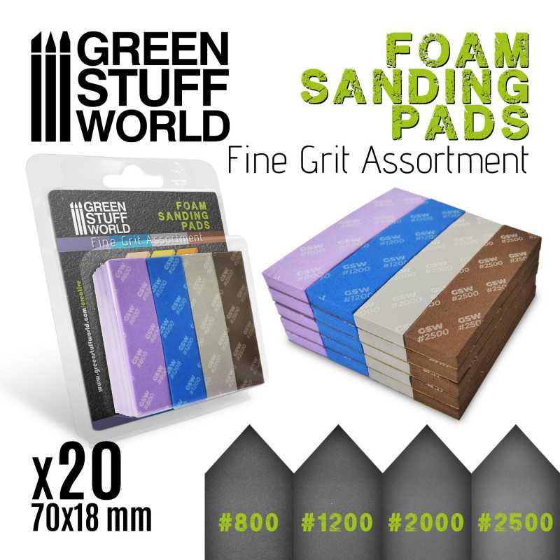 GSW: FOAM SANDING PADS - FINE GRIT ASSORTMENT