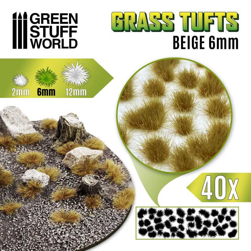 GSW: GRASS TUFTS - BEIGE 6MM