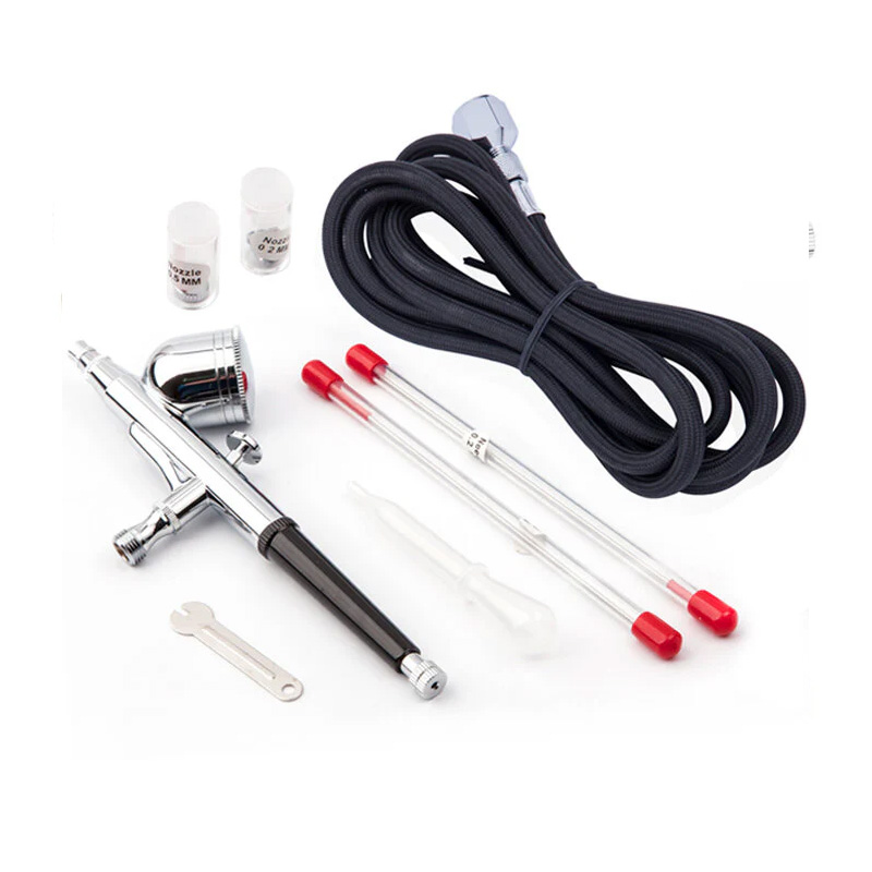 AIRGOO AIRBRUSH FENGDA BD-130K WITH 0.2 - 0,3 AND 0.5MM NEEDLE/NOZZLE AND HOSE