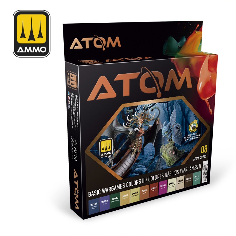 AMMO: 20707 - ATOM COLOR - BASIC WARGAMES COLORS II