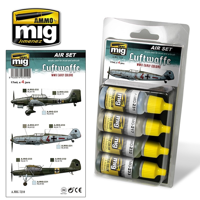 AMMO: 7210 - LUFTWAFFE WWII EARLY COLORS SET