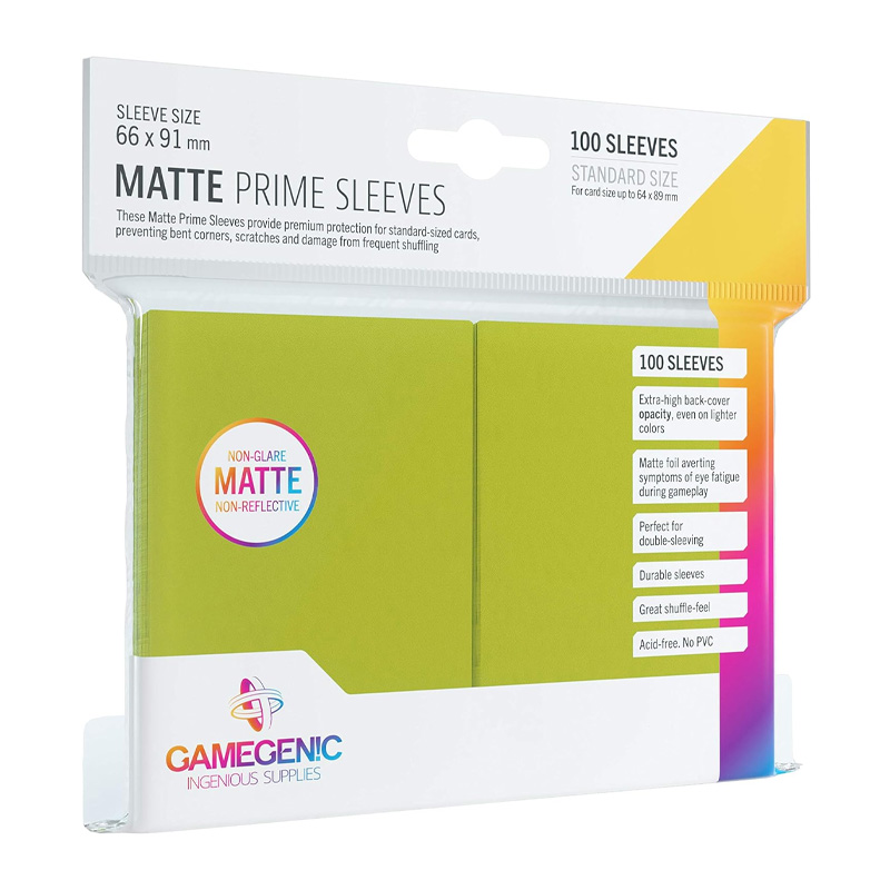 Gamegenic Standard Matte Prime Sleeves Lime 100 kom