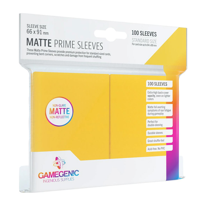 Gamegenic Standard Matte Prime Sleeves Yellow 100 kom
