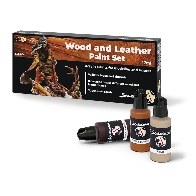 S75: WOOD AND LEATHER SET