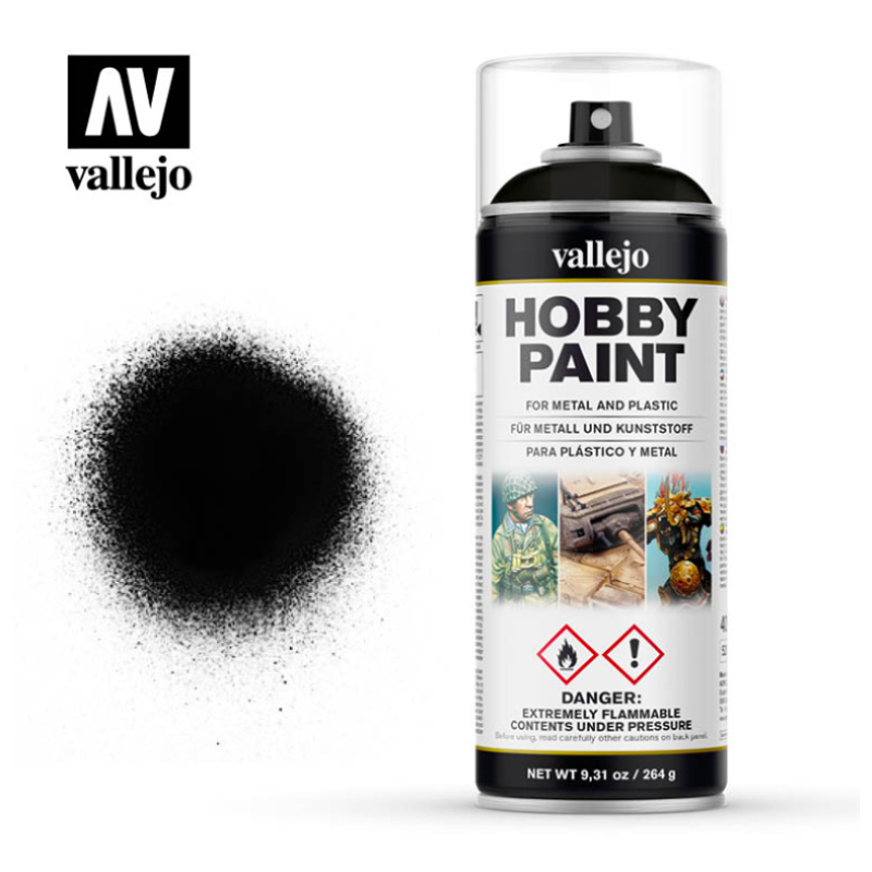 VALLEJO - PRIMER SPRAY/ BASIC PRIMER - BLACK