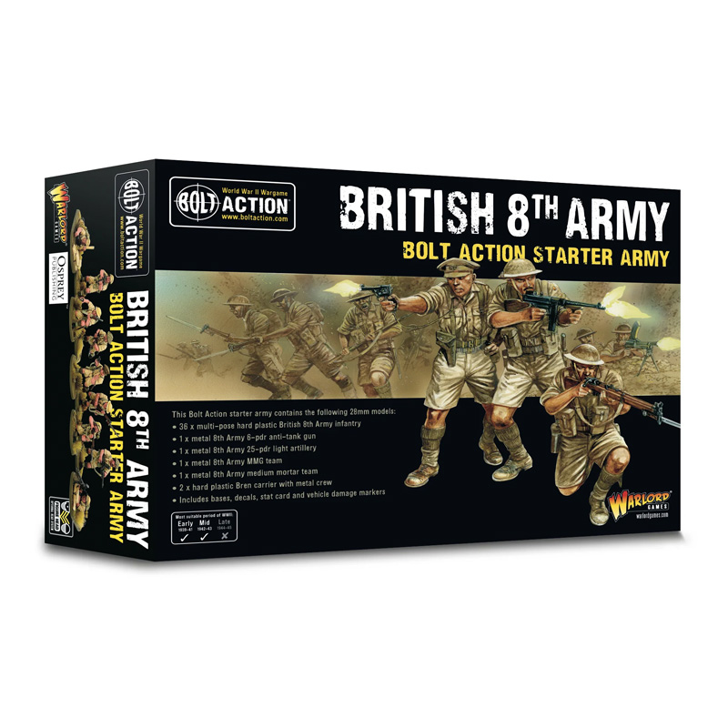 BOLT ACTION - BRITISH 8TH ARMY STARTER ARMY