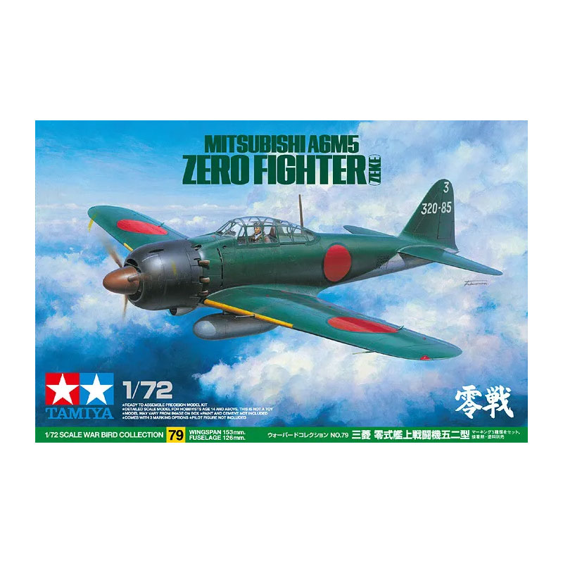 60779 - MITSUBISHI A6M5 ZERO FIGHTER 1/72