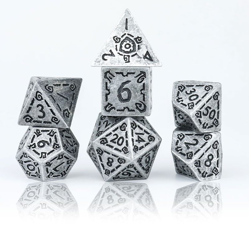 SIRIUS DICE - DICE SET - ILLUSORY METAL SILVER