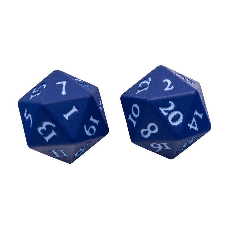 VIVID HEAVY METAL D20 DICE BLUE