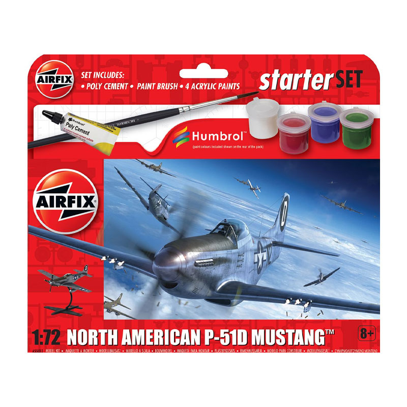 A55013 - STARTER SET - NORTH AMERICAN P-51D MUSTANG 1/72