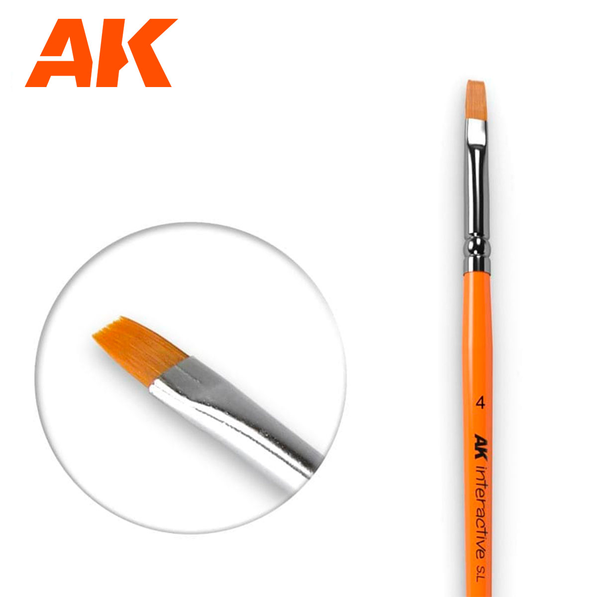 AK: 610 - FLAT BRUSH 4 SYNTHETIC