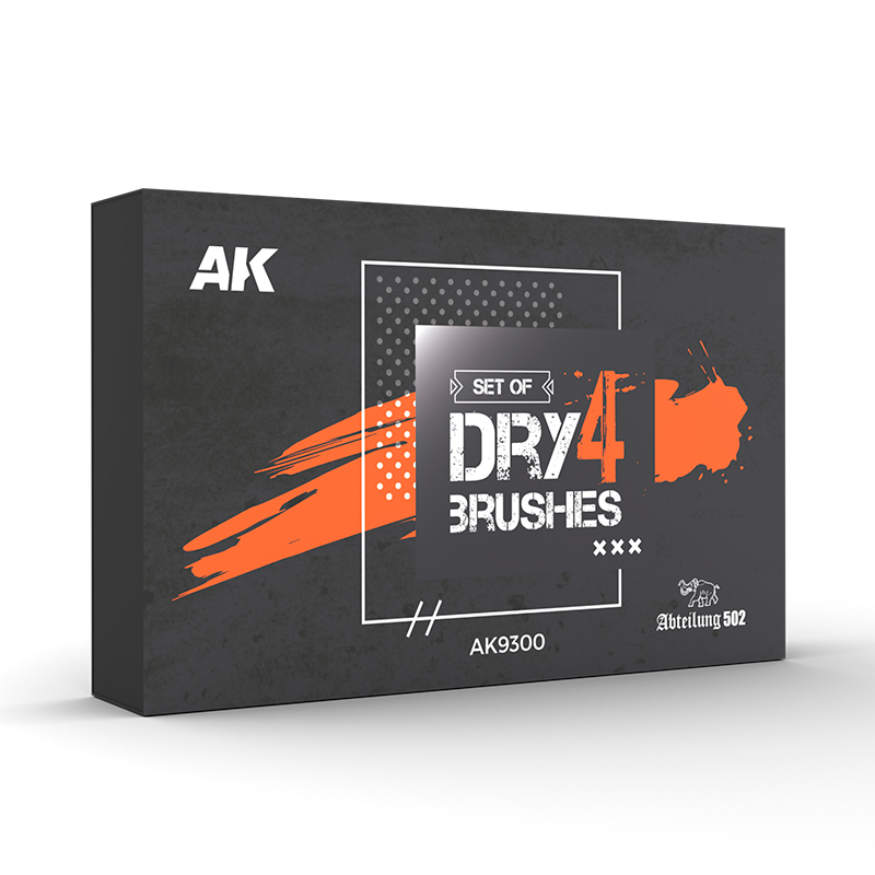 AK9300 - DRY 4 BRUSHES SET