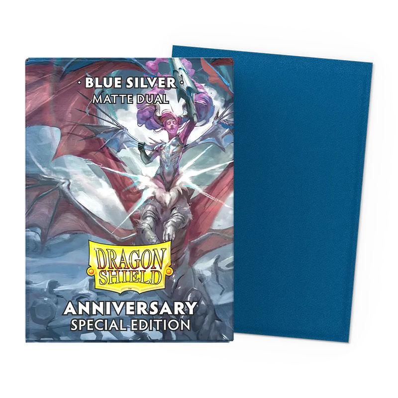 DRAGON SHIELD STANDARD MATTE DUAL SLEEVES BLUE SILVER