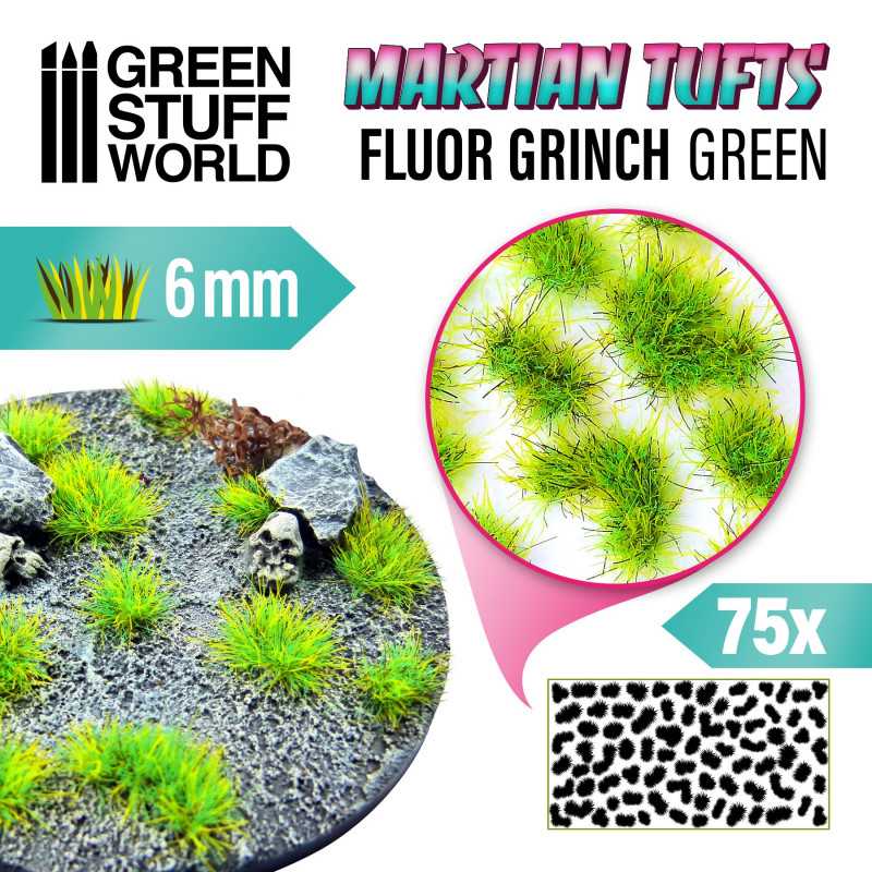 GSW: MARTIAN TUFTS 6MM - FLUOR GRINCH GREEN