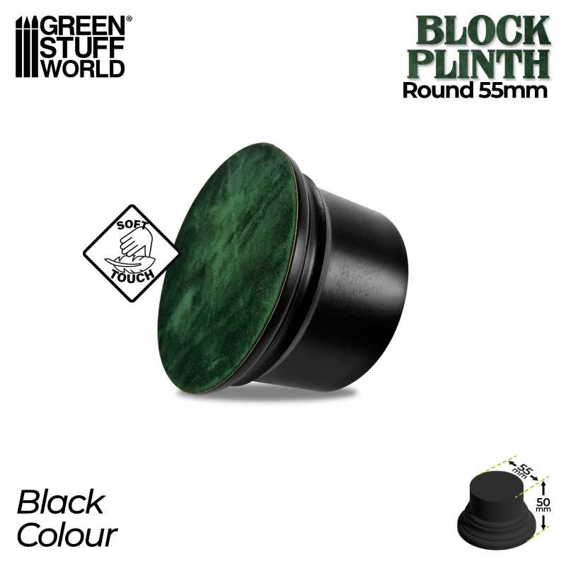 Round Block Plinth 5.5 cm - Black