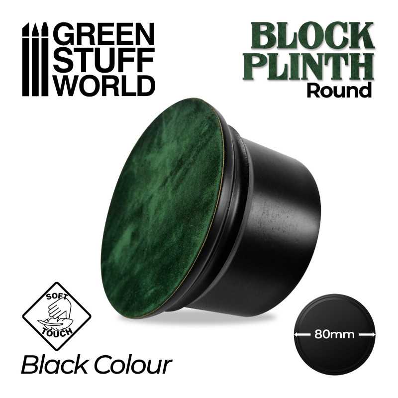 GSW: Round Block Plinth 8cm - Black