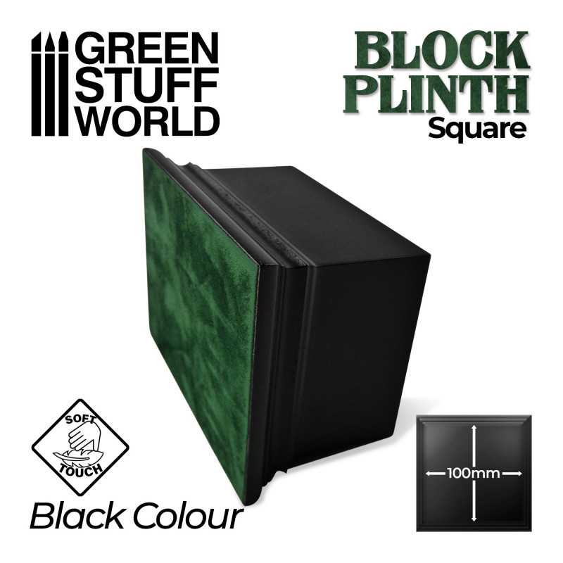 Square Top Display Plinth 10x10cm - Black