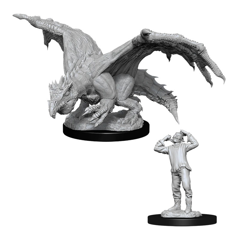 D&D NOLZUR'S - GREEN DRAGON WYRMLING & AFFLICTED ELF