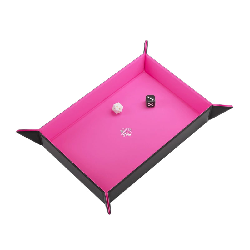 GAMEGENIC - MAGNETIC DICE TRAY RECTANGULAR BLACK/PINK