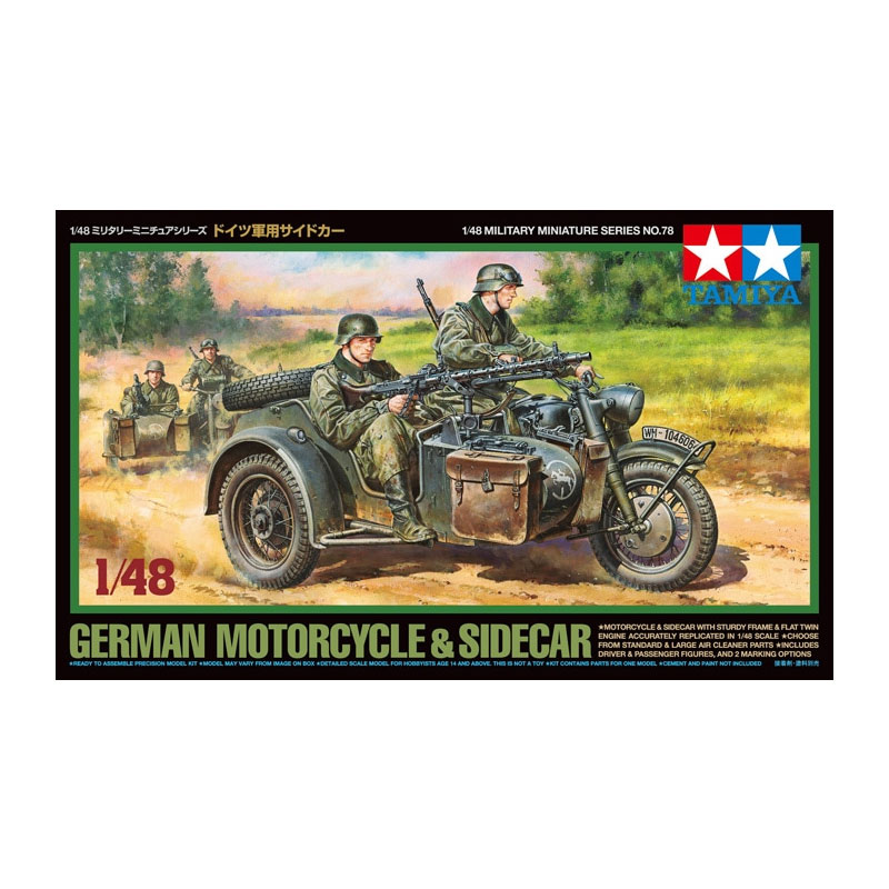 32578 - GERMAN MOTORCYCLE & SIDECAR 1/48