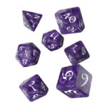 Q-WORKSHOP - CLASSIC RPG - LAVENDER & WHITE DICE SET