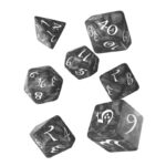 Q-WORKSHOP - CLASSIC RPG - SMOKY & WHITE DICE SET