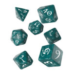 Q-WORKSHOP - CLASSIC RPG - STORMY & WHITE DICE SET