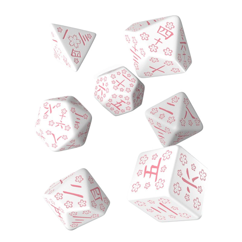 Q-WORKSHOP - JAPANESE DICE SET: CHERRY BLOSSOMS PETALS