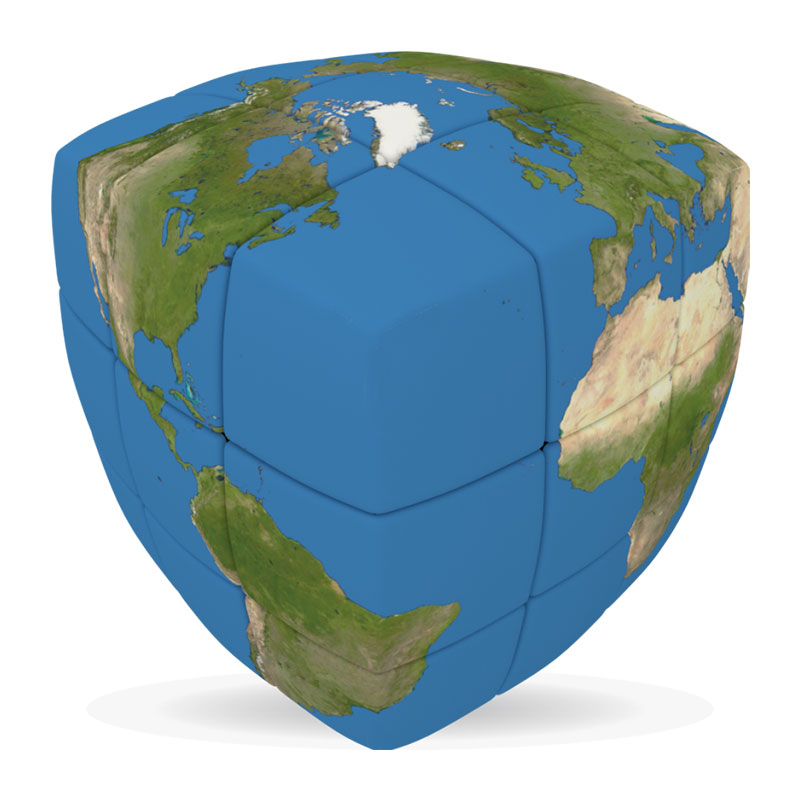 V-CUBE 3X3 PILLOW: EARTH