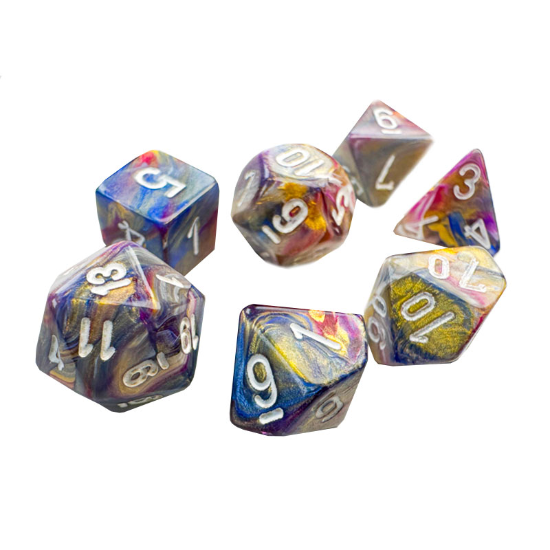 CHESSEX FESTIVE MINI POLYHEDRAL CAROUSEL/WHITE