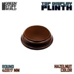 HAZELNUT ROUND DISPLAY PLINTH 4CM