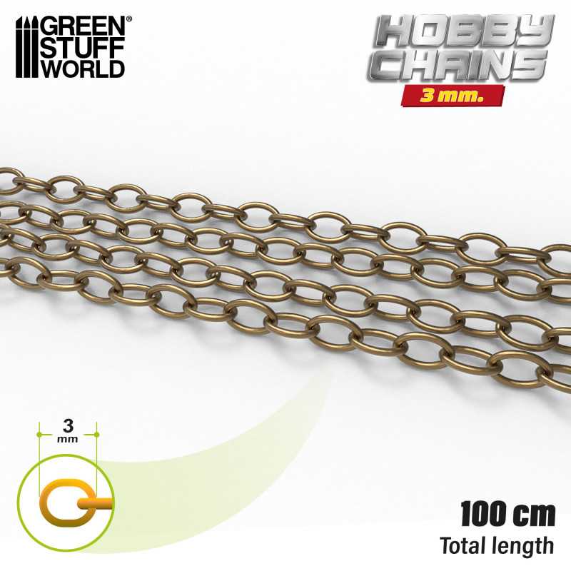MODELLING - HOBBY CHAIN 3 MM BRONZE