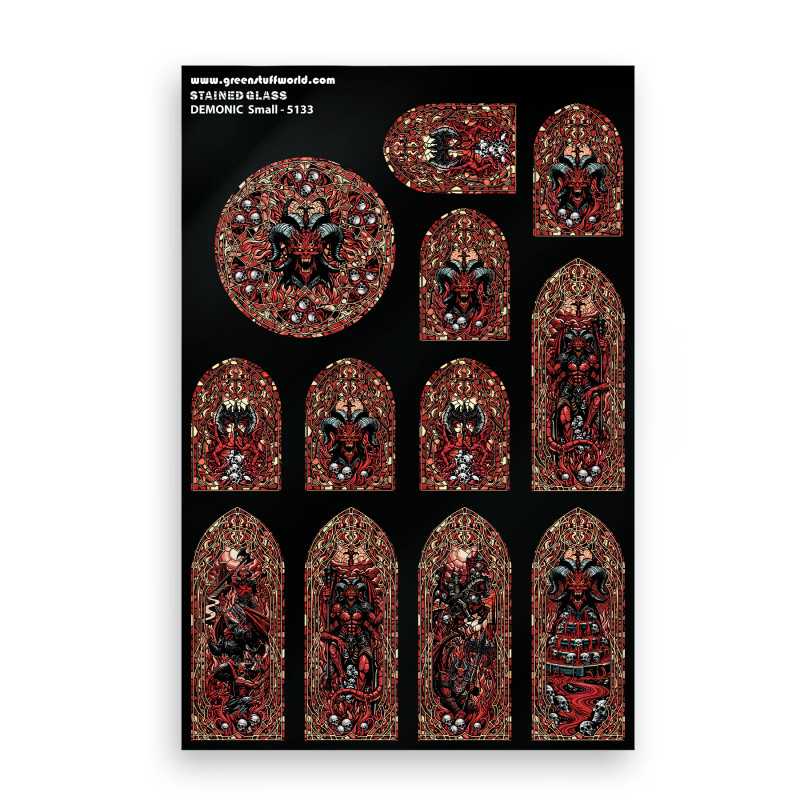 STAINED GLASS DEMONIC SMALL (PACK X1)