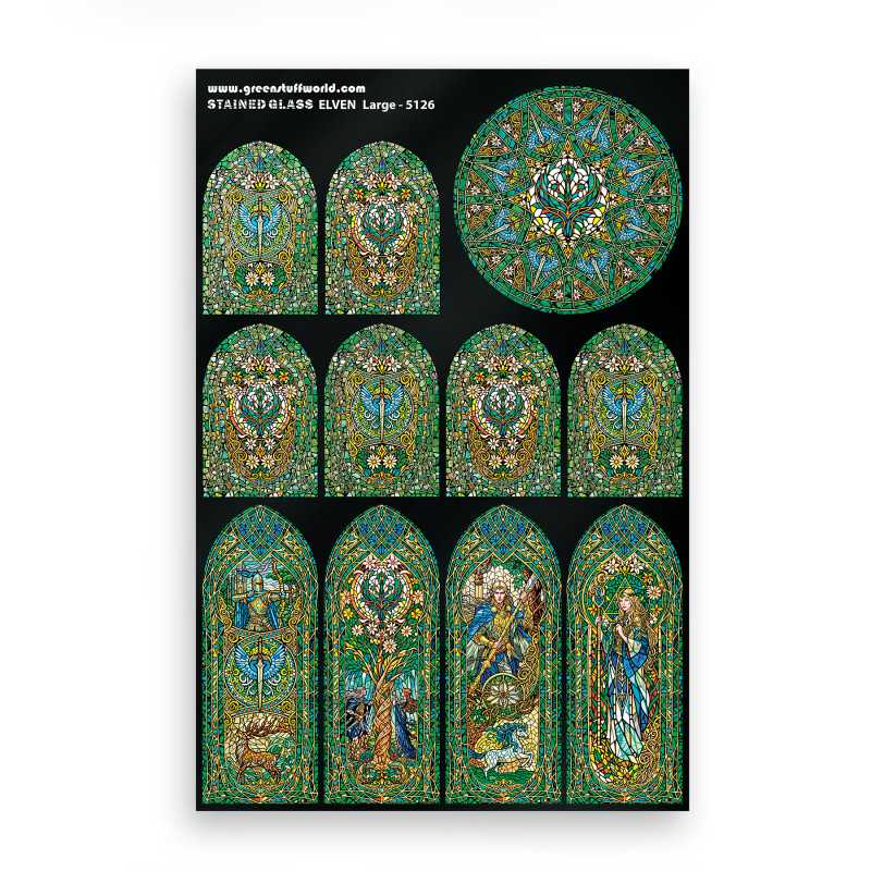 STAINED GLASS ELVEN LARGE (PACK X1)